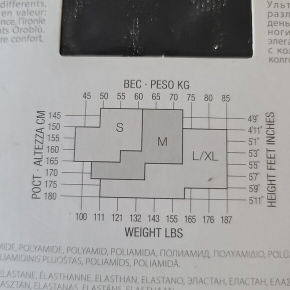 OROBLU Deluxe Tights 20 Denier Size S Black With Metallic Threads VOBC67789 NEW - Picture 4 of 12